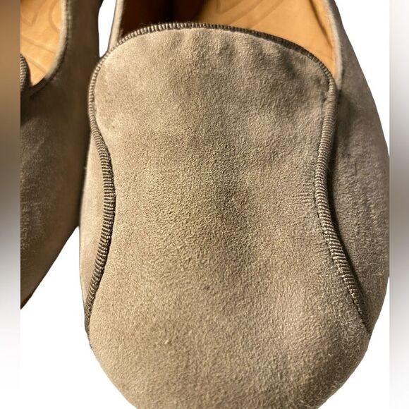Clarks Indigo Wm’s Sz 8.5 Valley Relax Beige Suede Flats Leather Loafers - Picture 5 of 7